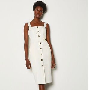 Square neck button detail dress NWOT